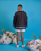 Gathered ruffled jacket view 4