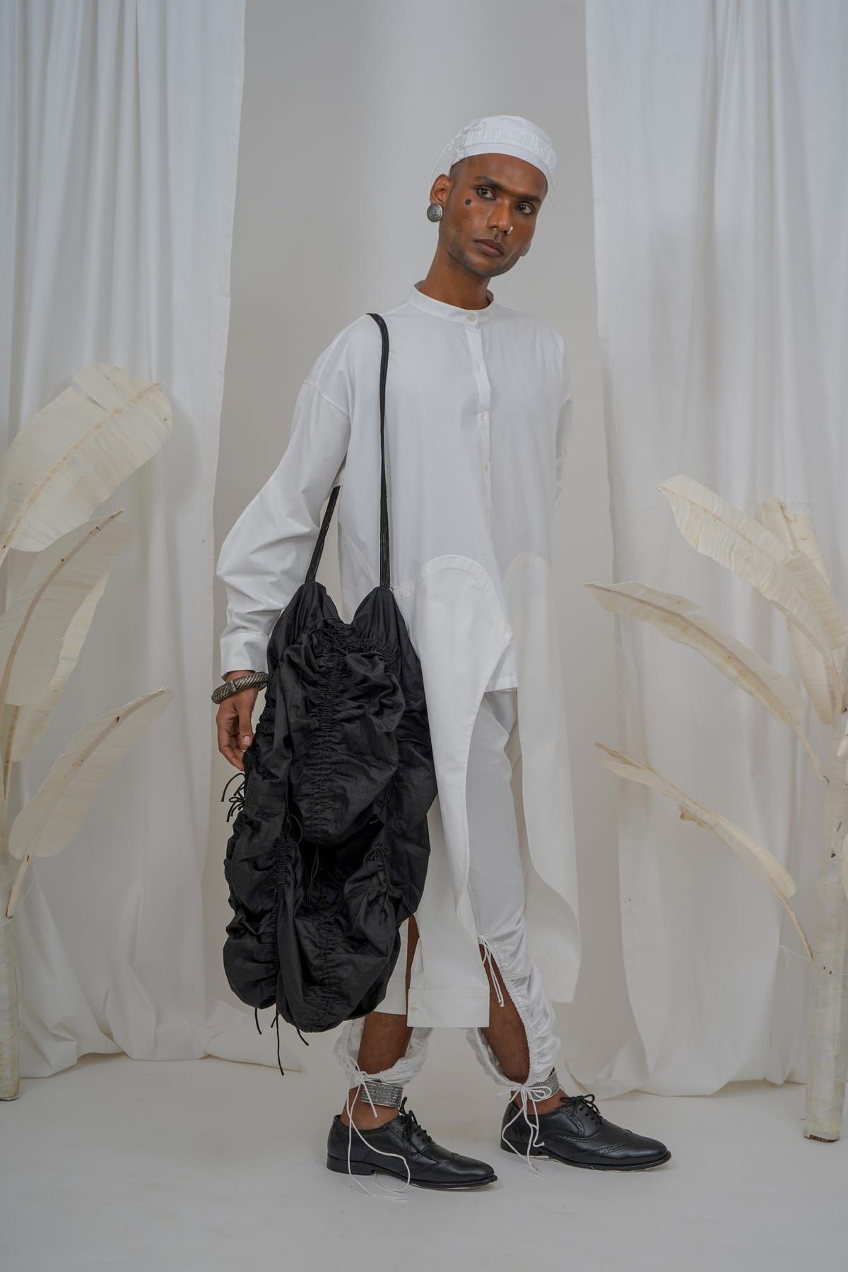 Gathered hoodie bag - image 1