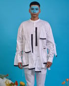 Gathered ruffle shirt view 1