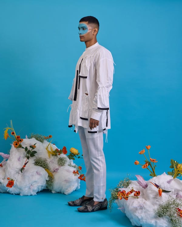 Saim — Gathered ruffle shirt