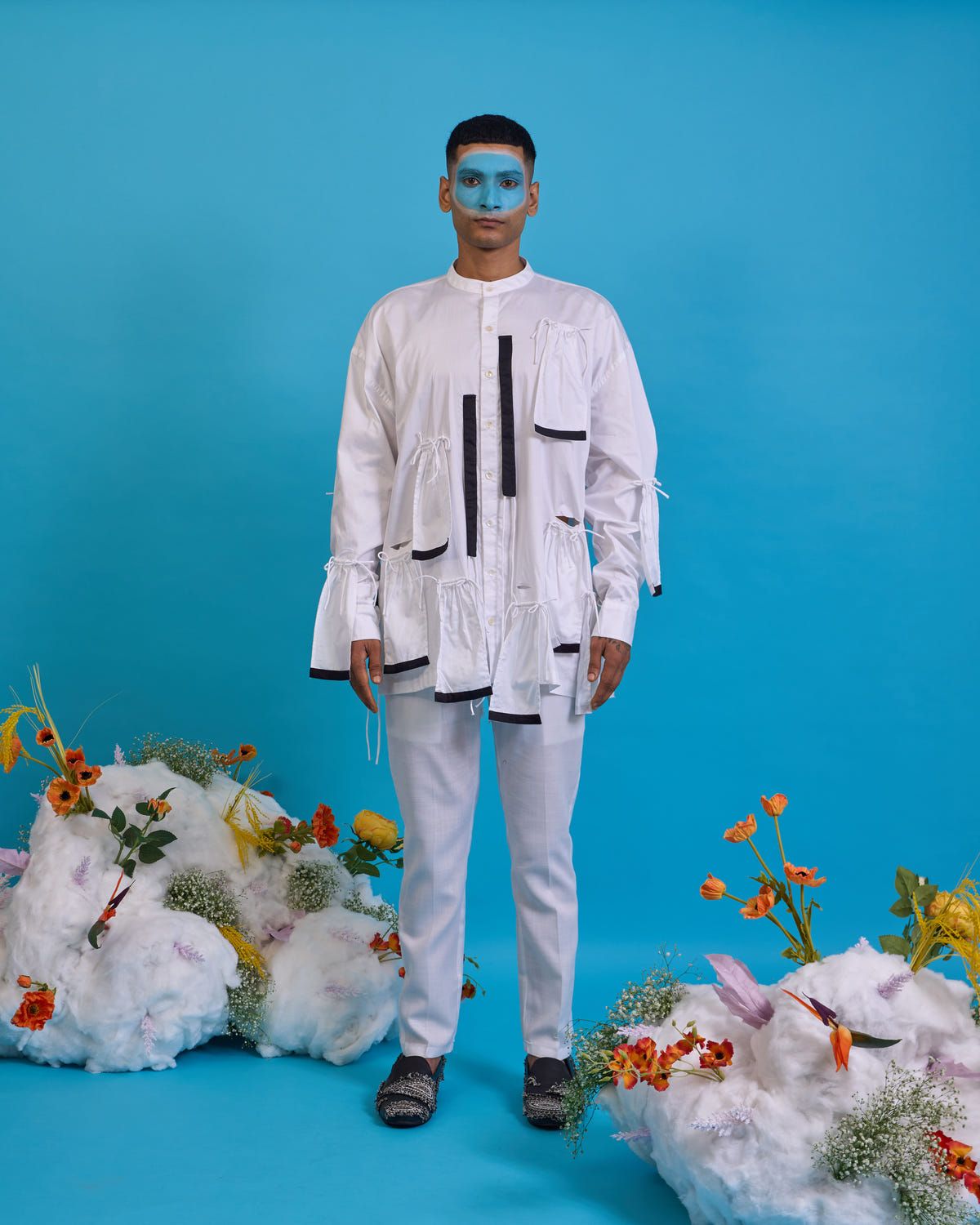 Gathered ruffle shirt - image 3