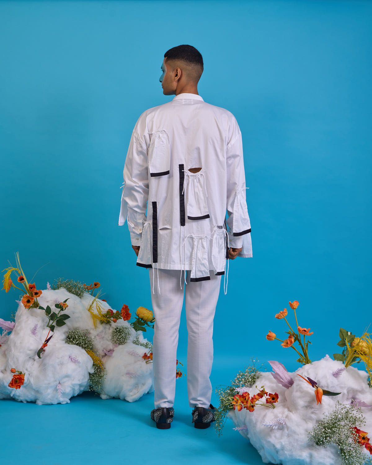 Gathered ruffle shirt - image 4