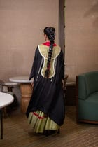 Patchwork cowled kaftan set view 4