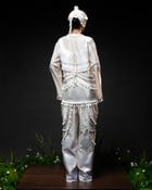 Ornament patchwork jacket + Drape tassel trouser set view 4