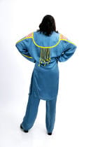 Geometric tassels kurta set view 3