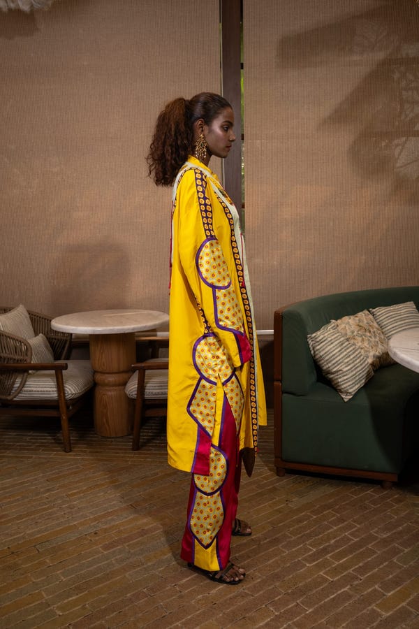 Saim — Amoeba fringed kurta set