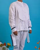 Deconstructed kurta yoke shirt view 1