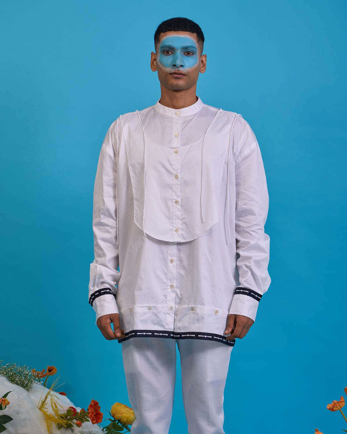 Deconstructed kurta yoke shirt - image 5