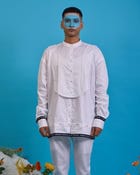 Deconstructed kurta yoke shirt view 5