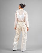 Cord fringe top + Drape tassel trouser set view 4