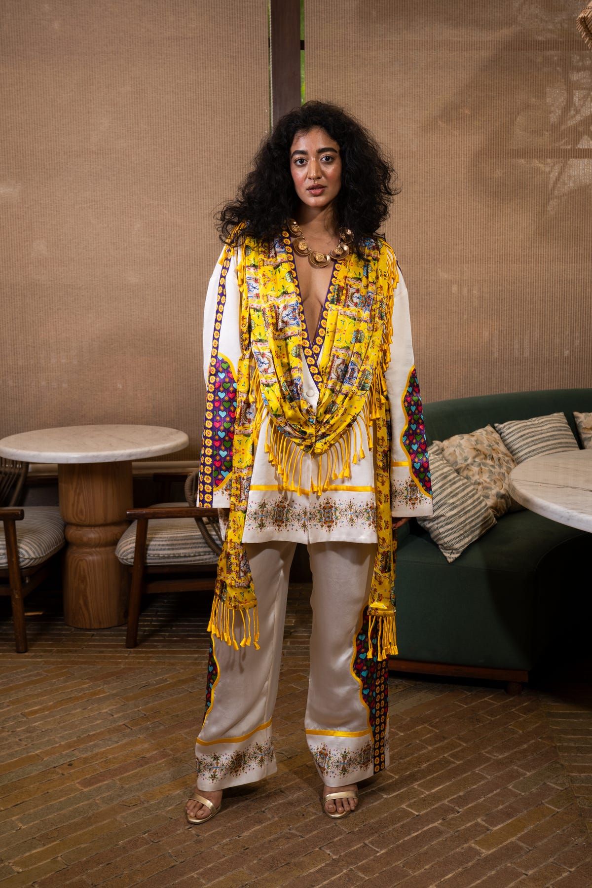 Tassel drape jacket set - image 2