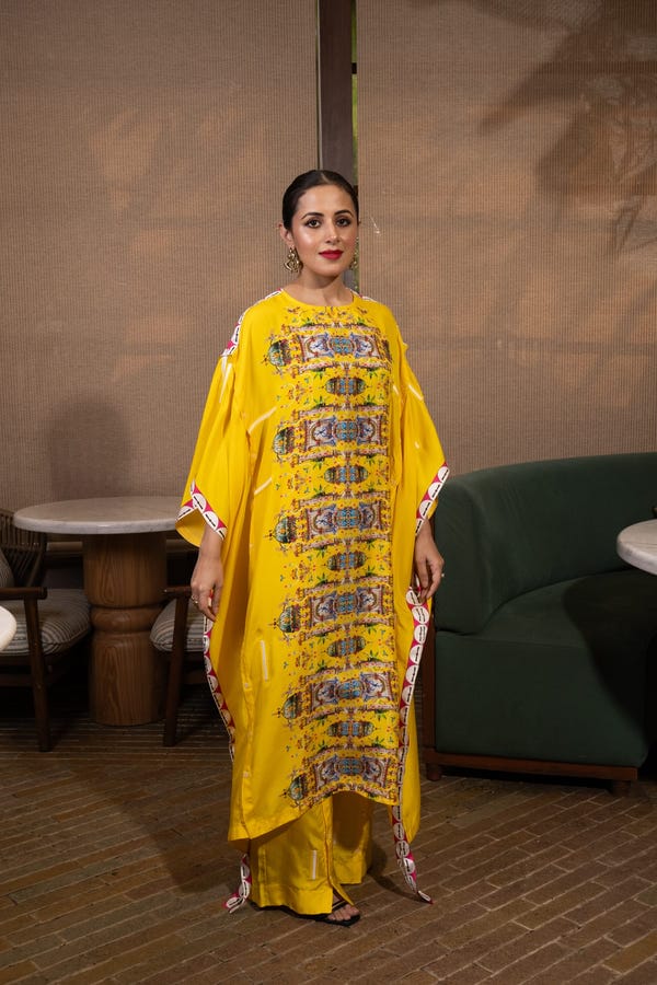 Saim — Deconstructed buttons kaftan set