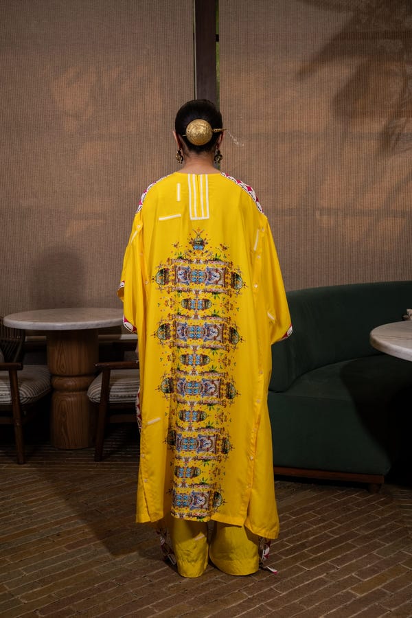Saim — Deconstructed buttons kaftan set