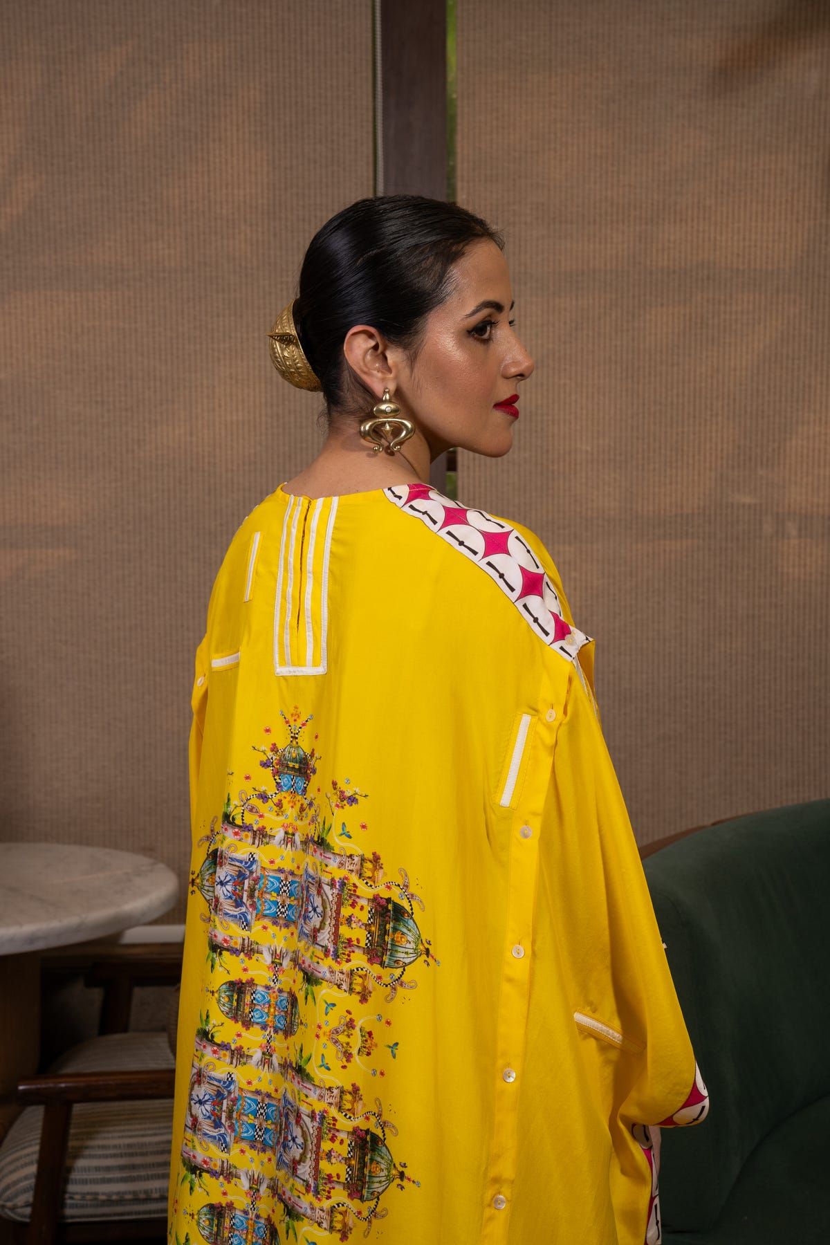 Deconstructed buttons kaftan set - image 5