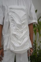 Gathered pocket T-shirt view 4