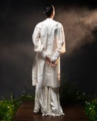 Neckline tassel fringe kurta + Fringed trouser set view 4