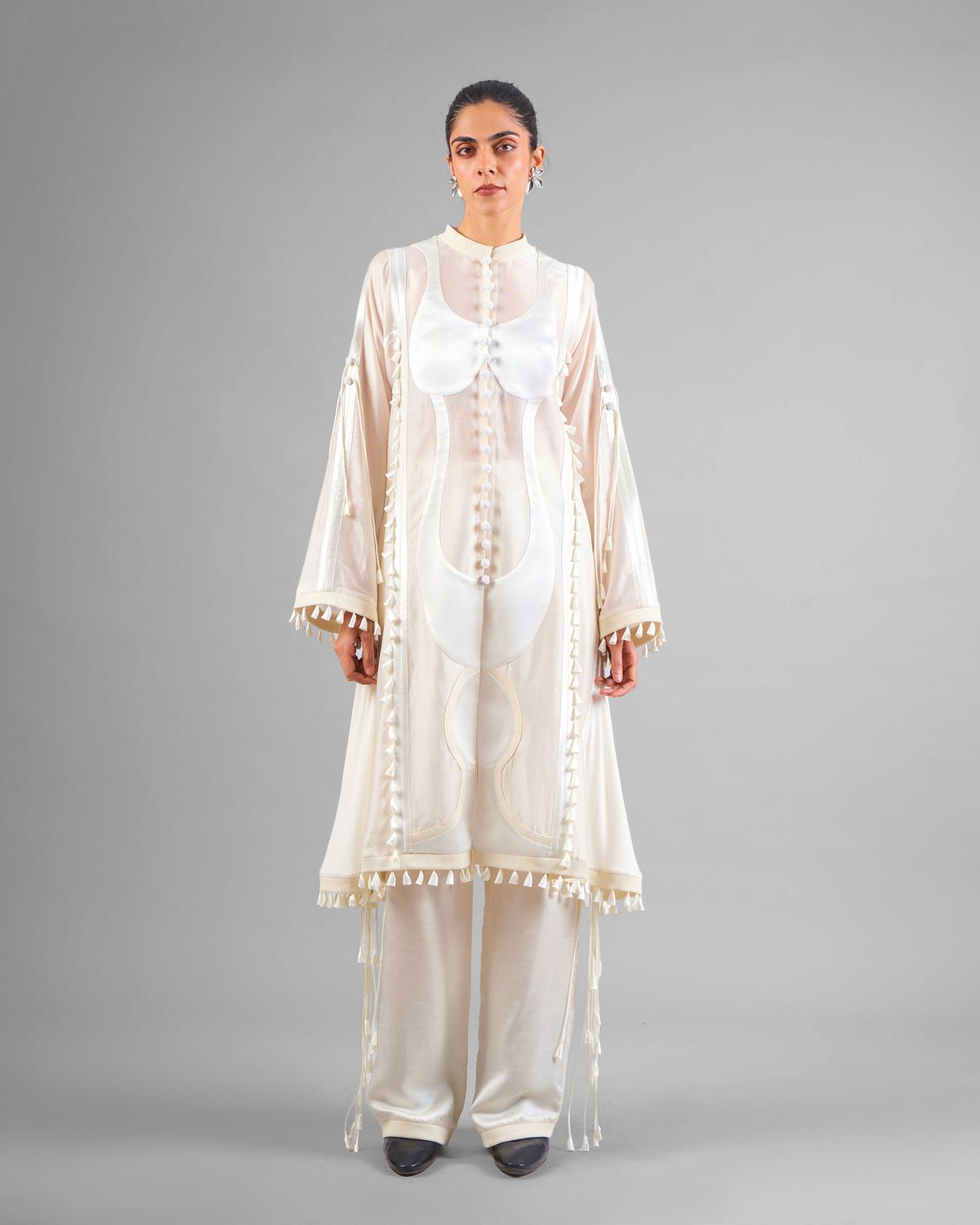 Sculptural tassels jacket + Cords trouser set - image 1