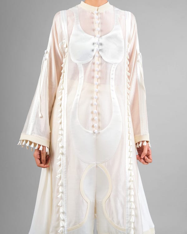 Saim — Sculptural tassels jacket + Cords trouser set