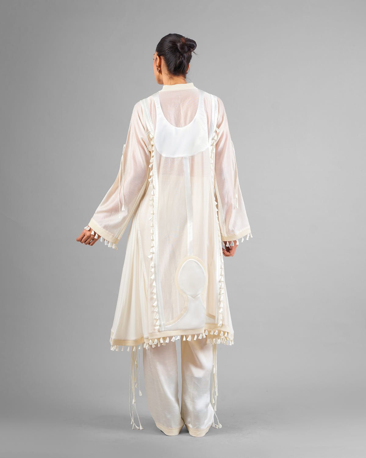 Sculptural tassels jacket + Cords trouser set - image 4