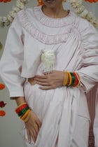 Gathered saree set view 1