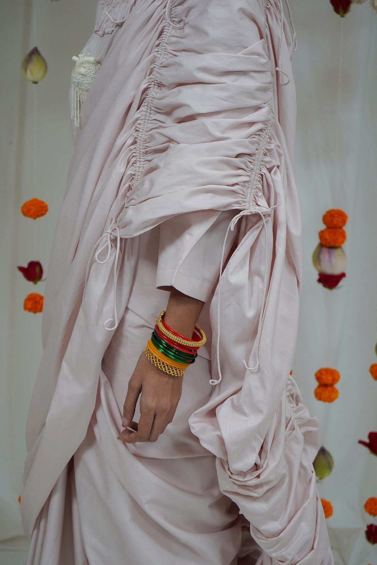 Gathered saree set - image 5