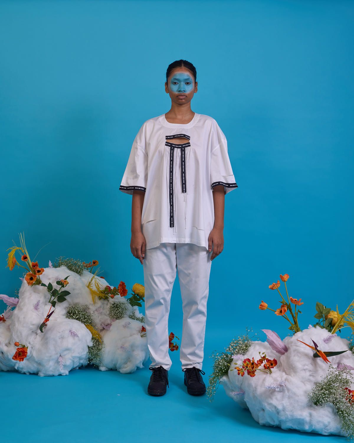 Cut-out fringed T-shirt - image 2