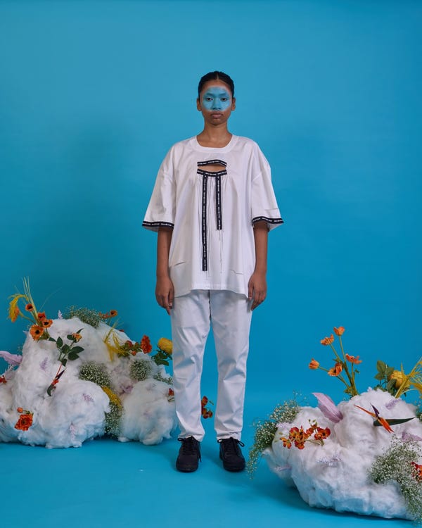 Saim — Cut-out fringed T-shirt