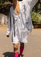 Cut-out fringed jacket view 7