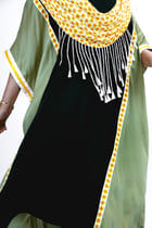 Scallop drape kaftan set view 4