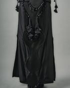 Quilted necklines drape top + Ornament patch skirt set view 5