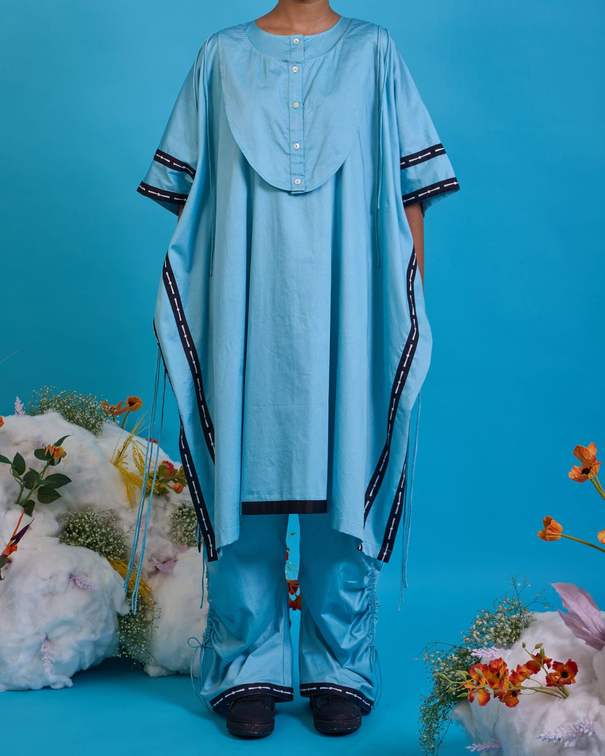 Kurta yoke kaftan set - image 1