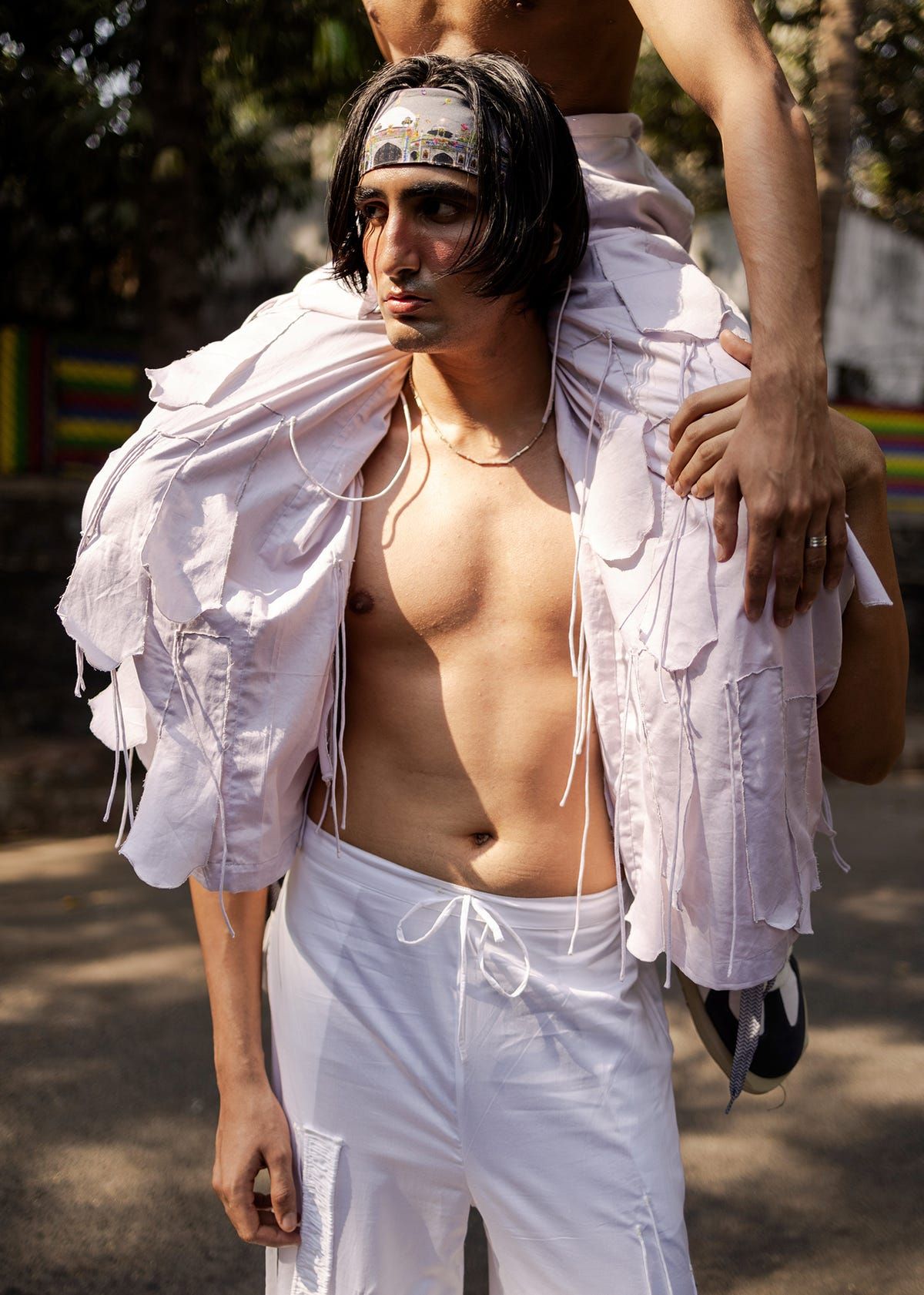 Panel fringed trouser - image 5
