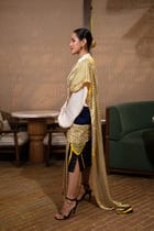 Cross drape skirt set view 2