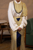 Cross drape skirt set view 3