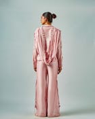 Necklace drape top + Tassels godet trouser set view 4