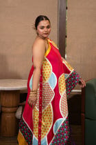 Buttons patchwork one shoulder set view 1