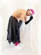 Panel fringed skirt view 2