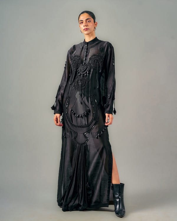 Saim — Circles dhoti drape dress