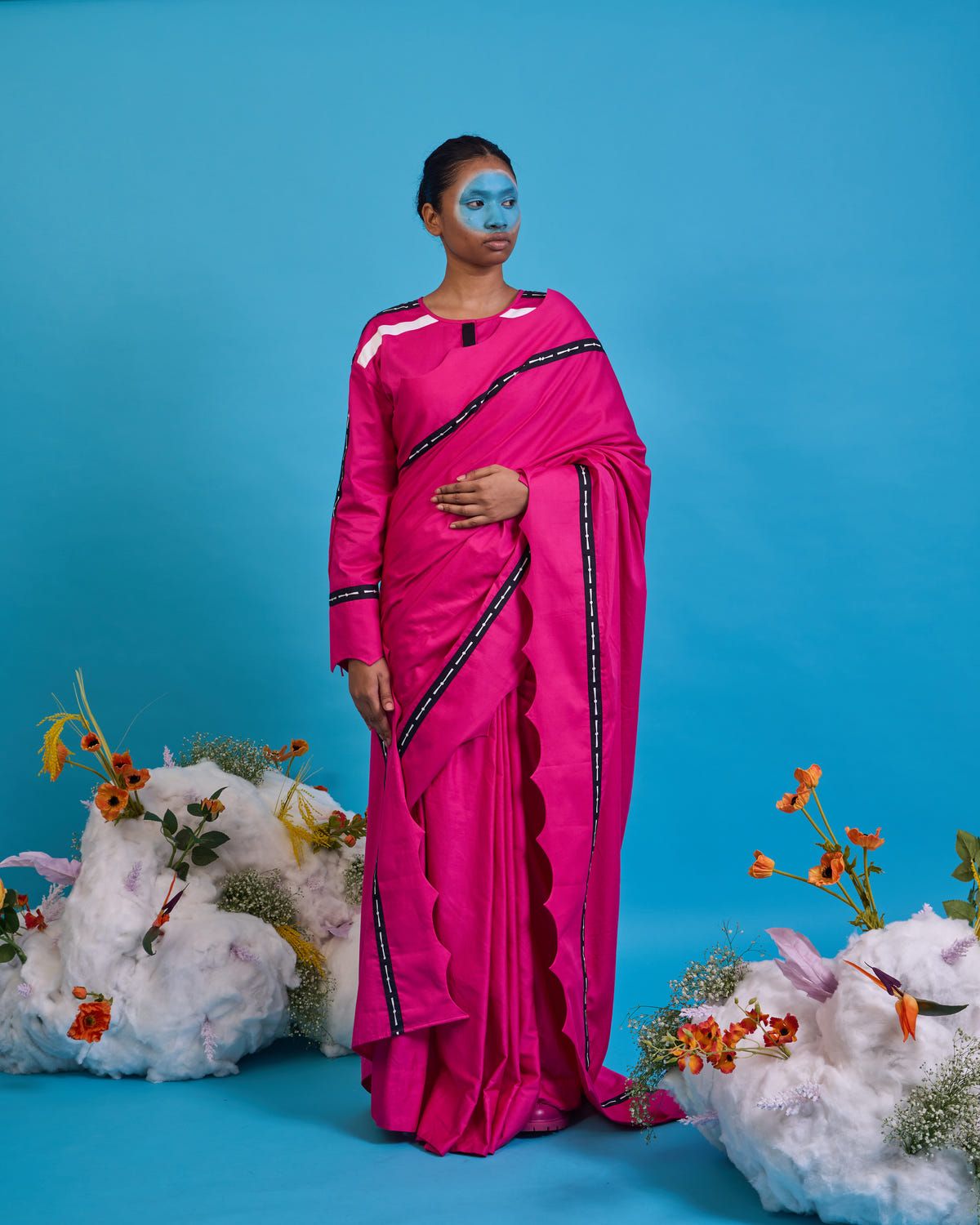 Scalloped saree - image 3