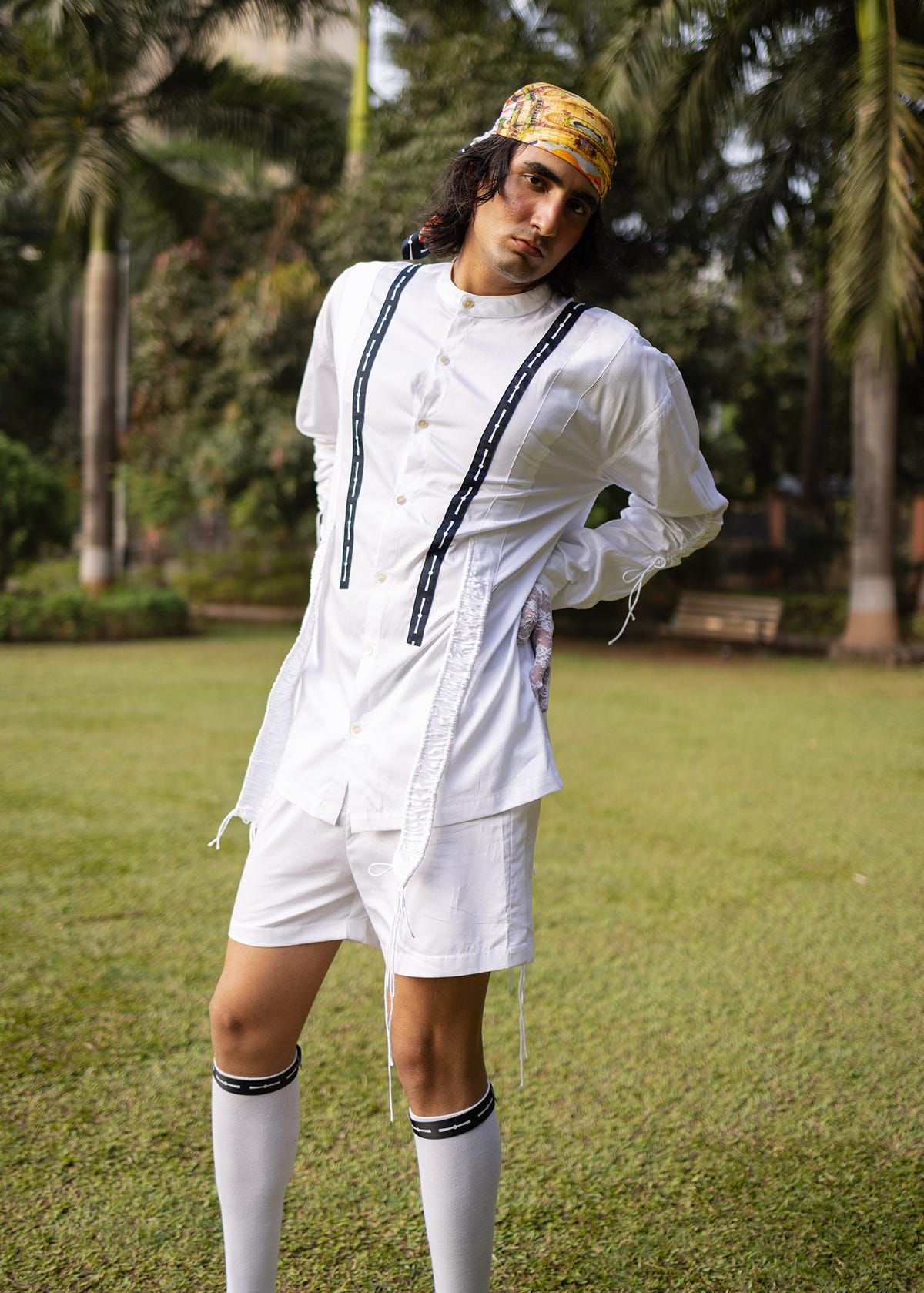 Gathered suspender shirt - image 2