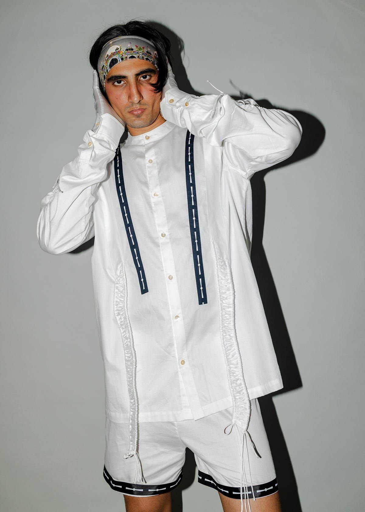 Gathered suspender shirt - image 3