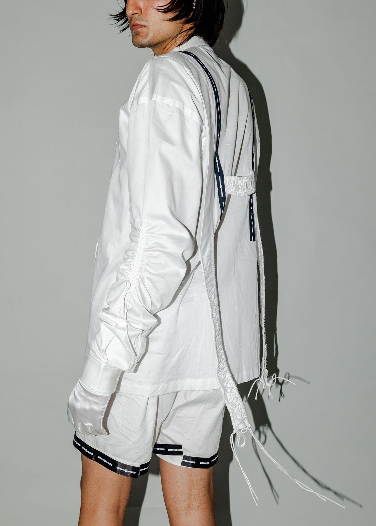 Gathered suspender shirt - image 4