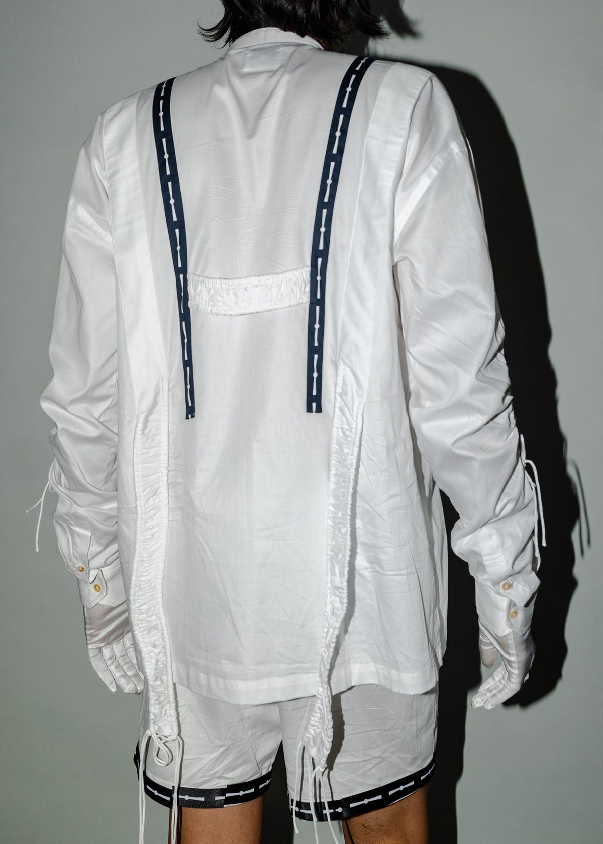 Gathered suspender shirt - image 5