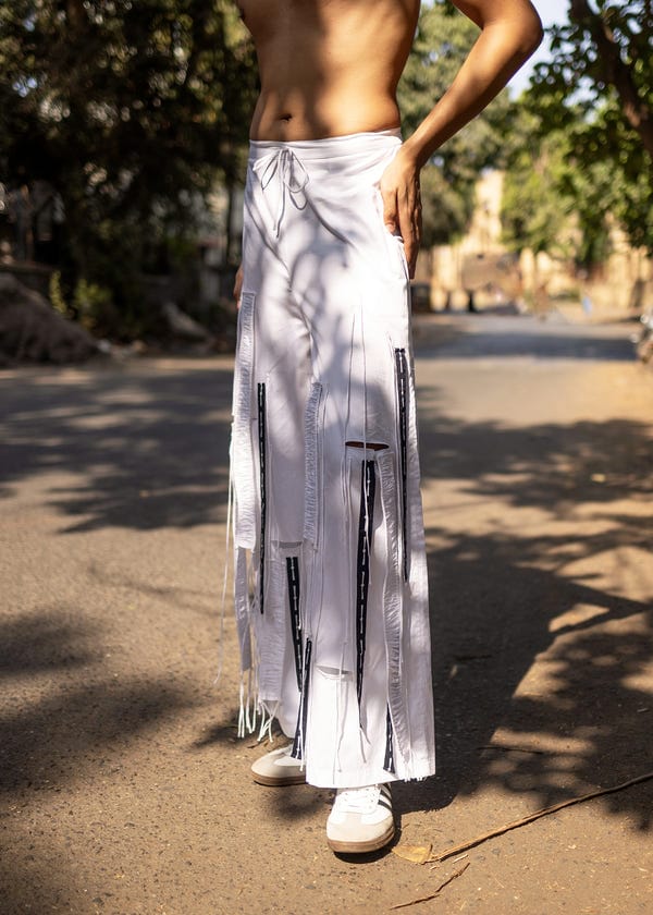 Saim — Cut-out fringed trouser