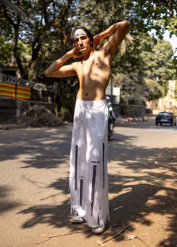 Saim — Cut-out fringed trouser