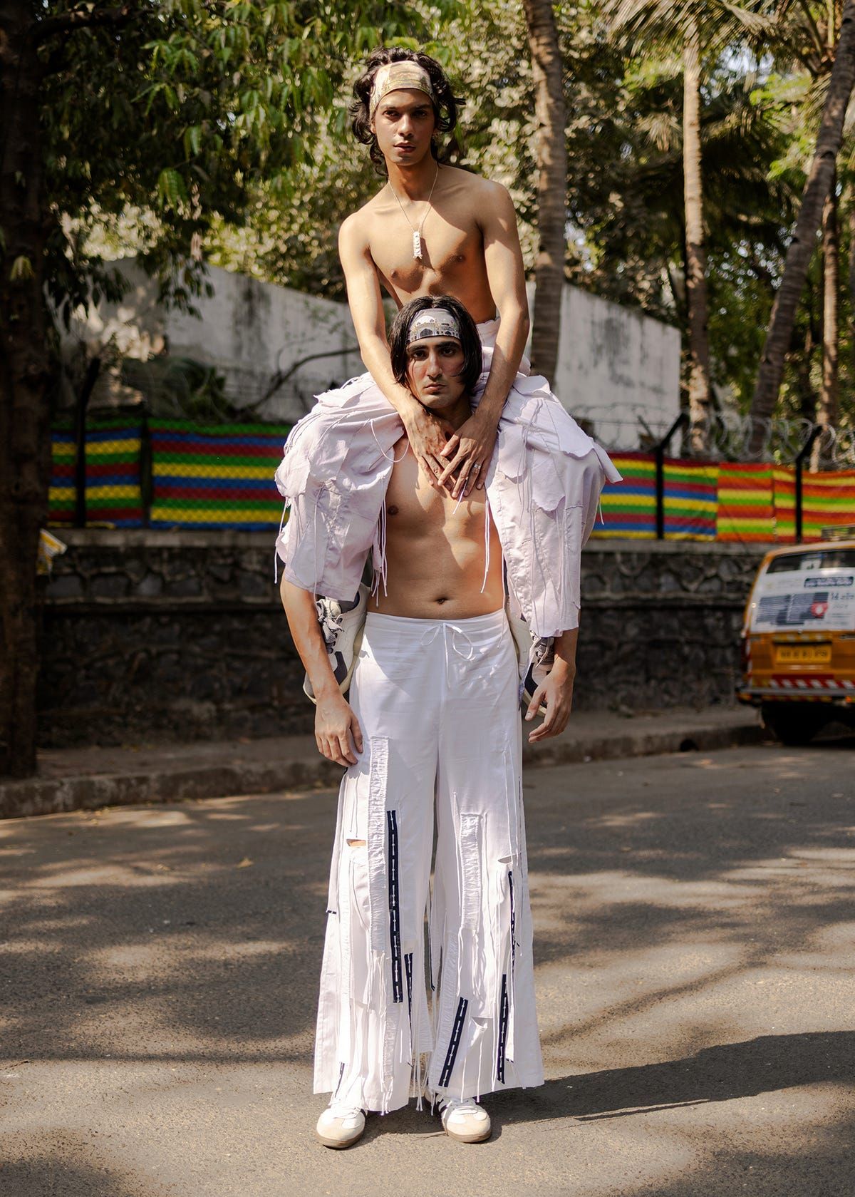 Cut-out fringed trouser - image 4