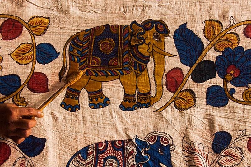 Kalamkari Hand Paint Jacket 03 - image 5