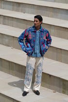 Blue Suzani Jacket view 2