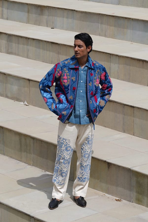 Samaaj Studio — Blue Suzani Jacket