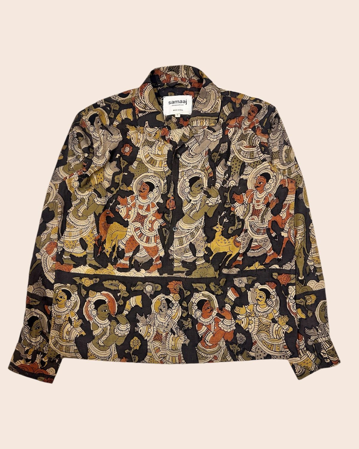 Kalamkari Hand Painted Shirt Full Sleeves 01 - image 1